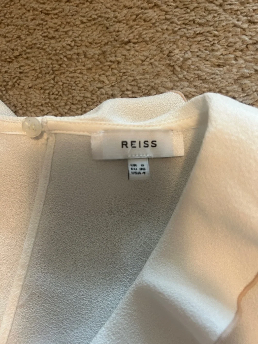 REISS Rosa Blouse with Ruffle Detail - Picture 5 of 5